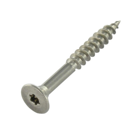 1 x VBA Vis bois agglo Inox A2 Tête fraisée 6X45 Filetée sur 30 TORX T25