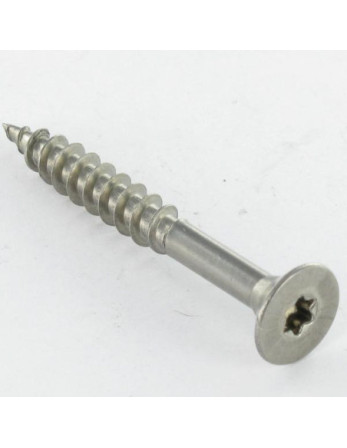 VBA Vis bois agglo Inox A2 Tête fraisée 10X100 Filetée sur 55 TORX T40