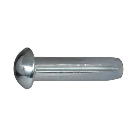 1 x Clou cannelé à tête demie ronde Inox A2 3X8