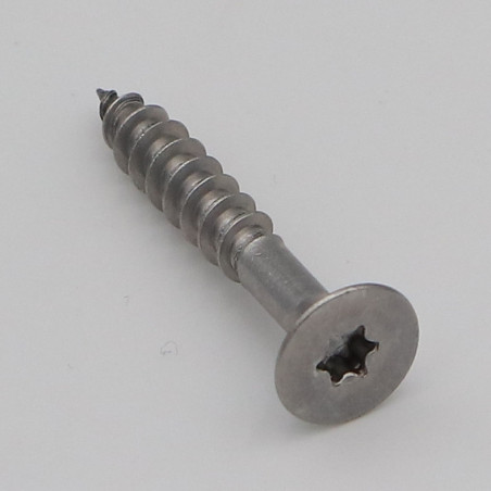 1 x VBA Vis bois agglo Inox A2 Tête fraisée 6X40 Filetée sur 24 TORX T25
