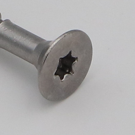1 x VBA Vis bois agglo Inox A2 Tête fraisée 6X40 Filetée sur 24 TORX T25