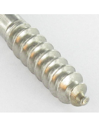 Piton Bois 3X16 Filetée sur 10 Longueur total 28 Oeil 6 Inox A2