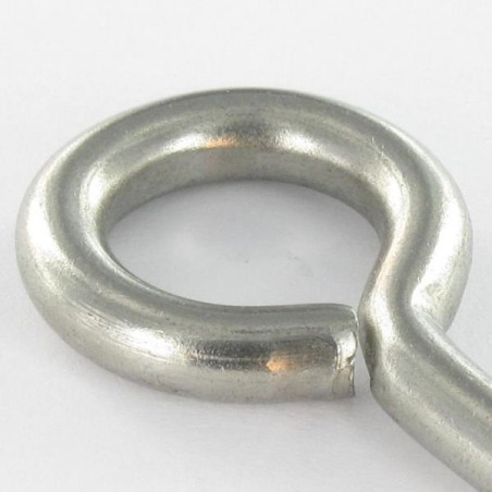 1 x Piton Bois 3X16 Filetée sur 10 Longueur total 28 Oeil 6 Inox A2