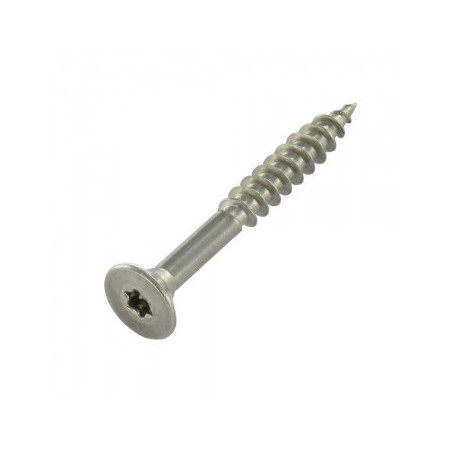 1 x VBA Vis bois agglo Tête fraisée 5X70 Filetée sur 42 TORX T25 Inox A4