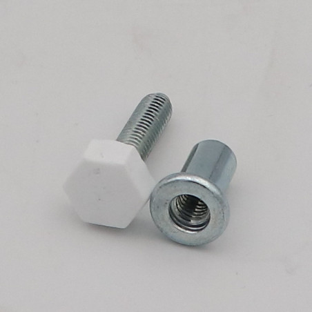 1 x VErin Réglable PREMONTE +CT Blanc 6X30 Acier zingué