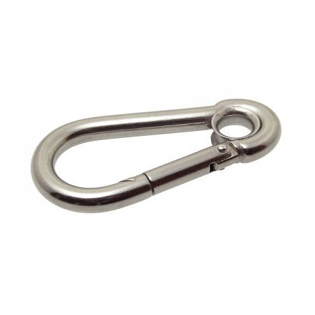 1 x Mousqueton à oeil Inox A4 Diamètre 4
