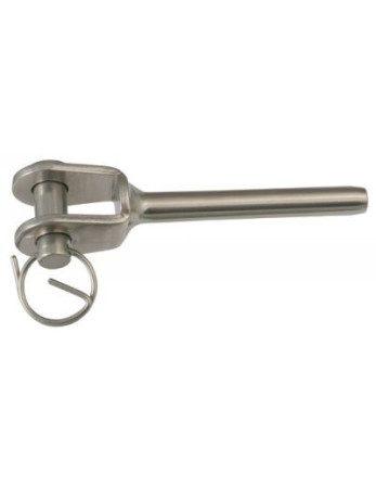 Embout à A sertir à CHAPE SOUDEE Inox A4 Diamètre 7
