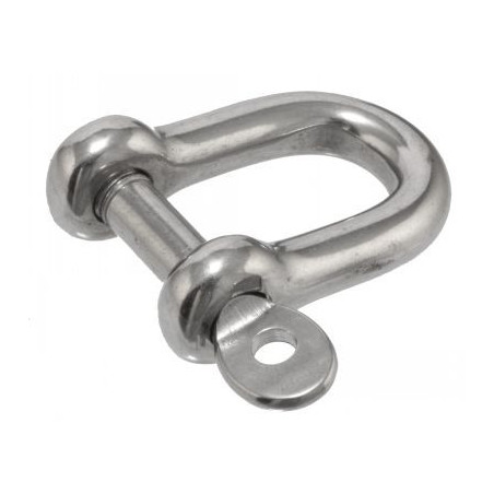 1 x Manille Droite Forgée axe imperdable Inox A4 Diamètre 8