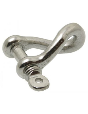 Manille TORSE Forgée Inox A4 Diamètre 6