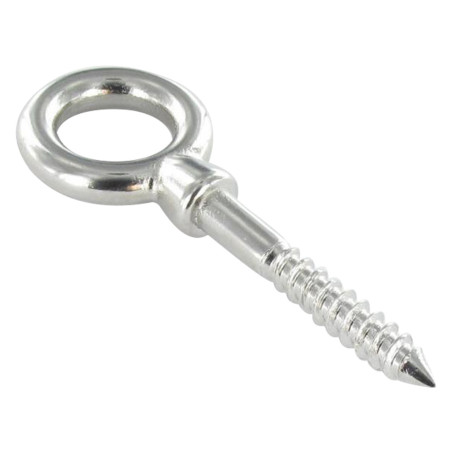 1 x Piton Bois Oeil 6X40 Oeil 14 Inox A4