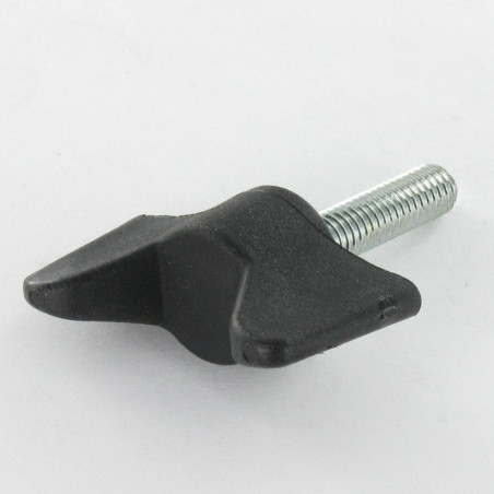 1 x Vis à oreilles manette de serrage nylon noir M6X30