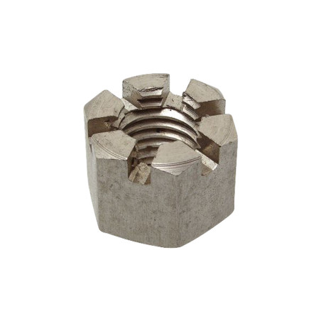 1 x Ecrou Hexagonal HU à CRENEAUX Inox A1 M12