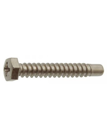 Vis tôle Tête hexagonale TH Pozi Bout pilote Inox A2 5.5X45 Filetée sur 40