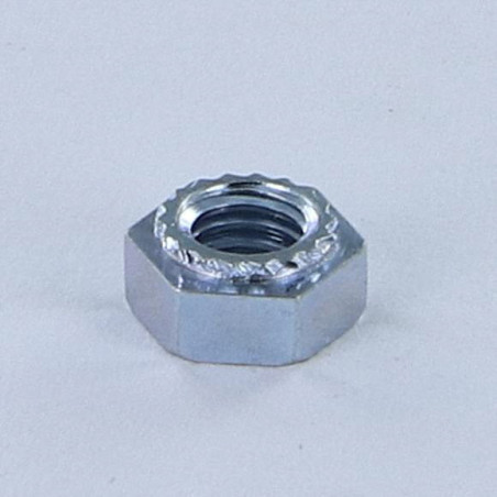 1 x Ecrou à tole Hexagonal Acier zingué M5 Epaisseur tole 2