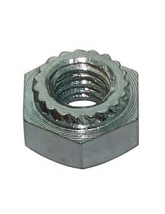 Ecrou à tole Hexagonal M12 Inox A2 Noir Epaisseur tole 3