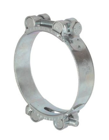 Collier à tourrilon double serrage Diamètre 149 à 161 Acier zingué W1