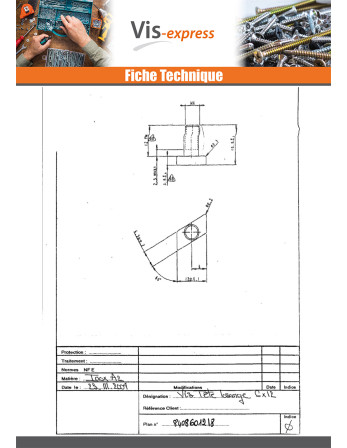 Vis métaux Tête Losange M6X12 Inox A2