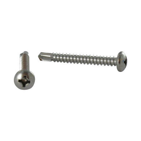 1 x Vis autoperceuse Tête cylindrique TC Carré phillips 4.8X50 SQ2+PH2 Inox A2