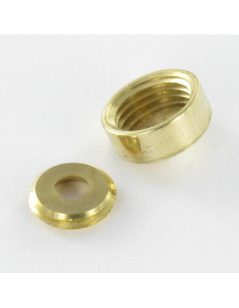 Rosace conique ou cache vis (1 rosace et 1 cuvette de vis) Laiton Diamètre 15 Pour Vis M5