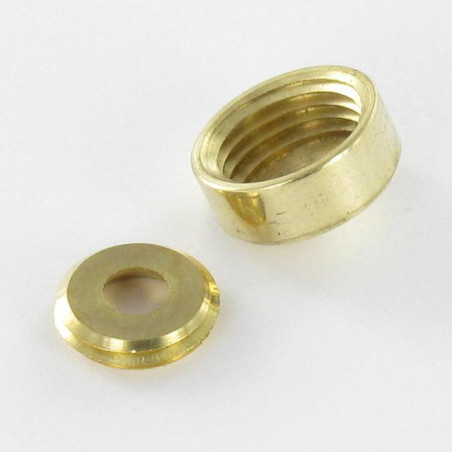 1 x Rosace conique ou cache vis (1 rosace et 1 cuvette de vis) Laiton Diamètre 15 Pour Vis M5