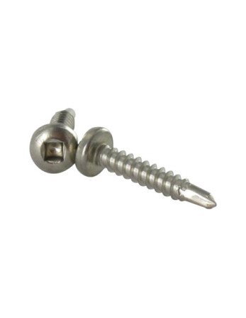Vis autoperceuse Tête cylindrique TC Carré 3.9X16 Empreinte carre 1 Inox A2