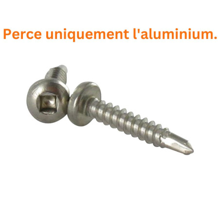 1 x Vis autoperceuse Tête cylindrique TC Carré 3.9X38 Empreinte carre 1 Inox A2