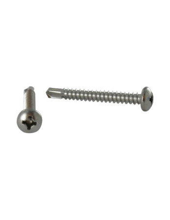 Vis autoperceuse Tête cylindrique TC Carré phillips 4.8X38 SQ2+PH2 Inox A2