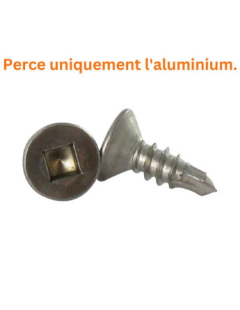 Vis autoperceuse Inox A2 Tête fraisée Carré 3.9X32 Empreinte carre 1