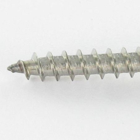 1 x VBA Vis bois agglo Tête fraisée Pozi N°2 3.5X15 Filetage total Inox A4