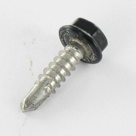 1 x Vis autoperceuse Tête hexagonale TH 6.3X40 Inox A2 RAL9005 noir foncé
