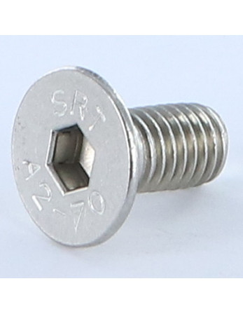 Vis métaux Inox A2 FHC tête fraisée empreinte hexagonale creuse Clé de 5 HC5 M8X20 Filetage total