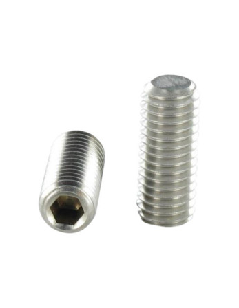 Vis métaux Inox A2 Sans tête six pans creux (sthc) Clé de 6 HC6 M12X16 Bout plat
