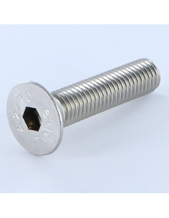 Vis métaux Inox A2 FHC tête fraisée empreinte hexagonale creuse Clé de 10 HC10 M16X50 Filetage total