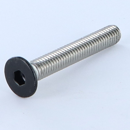 1 x Vis métaux Inox A2 FHC tête fraisée empreinte hexagonale creuse Clé de 4 HC4 M6X40 RAL9005 noir foncé 30% BRIL