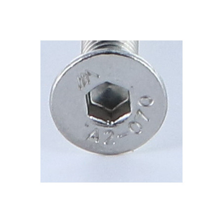 1 x Vis métaux Inox A2 FHC tête fraisée empreinte hexagonale creuse Clé de 4 HC4 M6X70 Filetage total