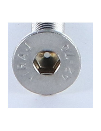 Vis métaux Inox A2 FHC tête fraisée empreinte hexagonale creuse Clé de 5 HC5 M8X30 Filetage total