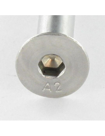 Vis métaux Inox A2 FHC tête fraisée empreinte hexagonale creuse Clé de 5 HC5 M8X110 Filetage total