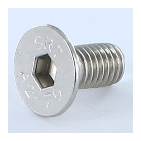 1 x Vis métaux Inox A2 FHC tête fraisée empreinte hexagonale creuse Clé de 4 HC4 M6X20 Filetage total