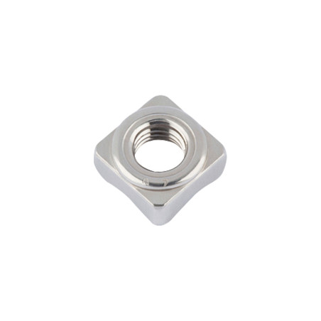 1 x Ecrou carré à souder M6 10X10X5 Inox A2