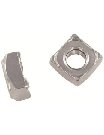 Ecrou carré à souder M8 14X14X6.5 Inox A2