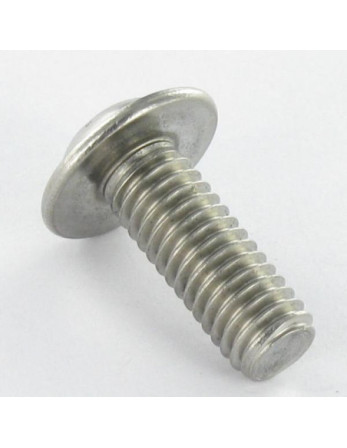Vis métaux Tête bombée Embase collerette TORX T20 M4X40 Filetage total Inox A2