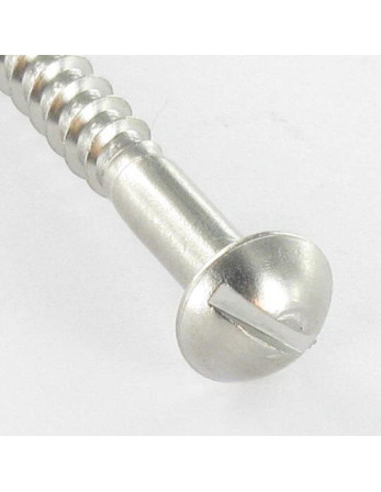 Vis bois Inox A2 Tête ronde TR Fendue 3.5X30