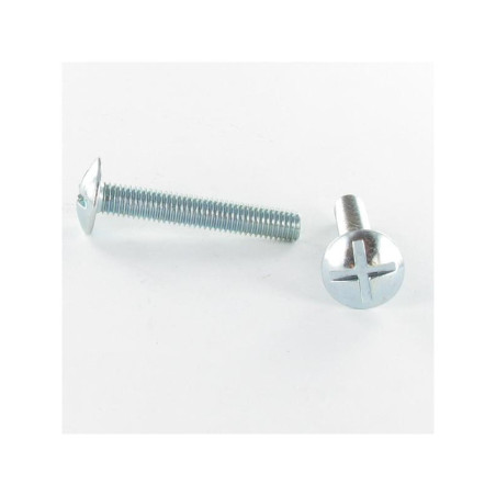 1 x Vis Poelier Fendue En Croix M10X50 Filetage total Inox A2