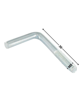 Gond Métaux M5X30 Filetée sur 12 Acier zingué