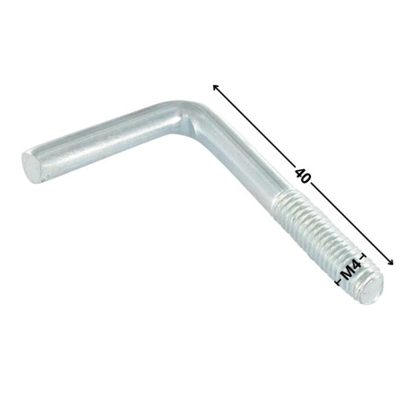 1 x Gond Métaux M4X40 Acier zingué