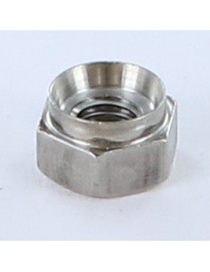 Ecrou à riveter Hexagonal M8 Epaisseur tole 10 Inox A2