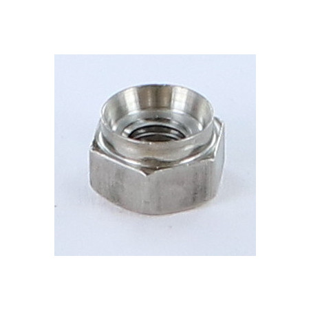 1 x Ecrou à riveter Hexagonal M8 Epaisseur tole 10 Inox A2