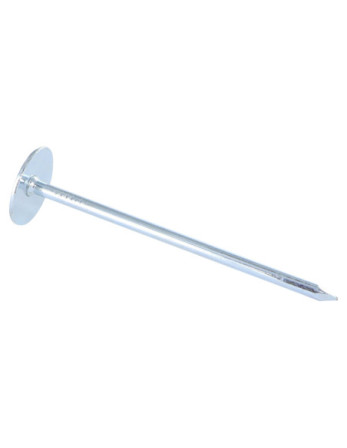 Kg de pointes Embase collerette ronde Diamètre de tête: 20 Acier zingué 3.5X80