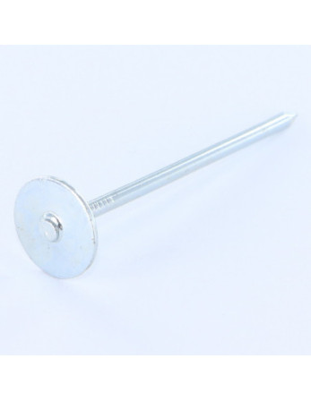 Kg de pointes Embase collerette ronde Diamètre de tête: 20 Acier zingué 3.5X80
