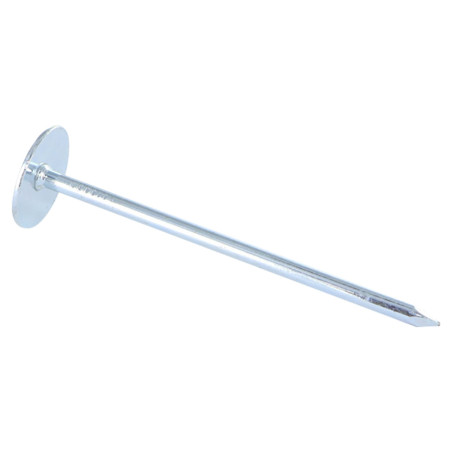 1 x Kg de pointes Embase collerette ronde Diamètre de tête: 20 Acier zingué 3.5X90